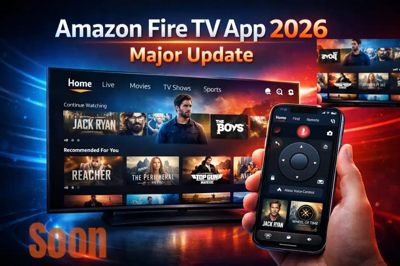 Amazon Fire TV App 2026 major update with new design, improved voice control and seamless mobile-TV integration