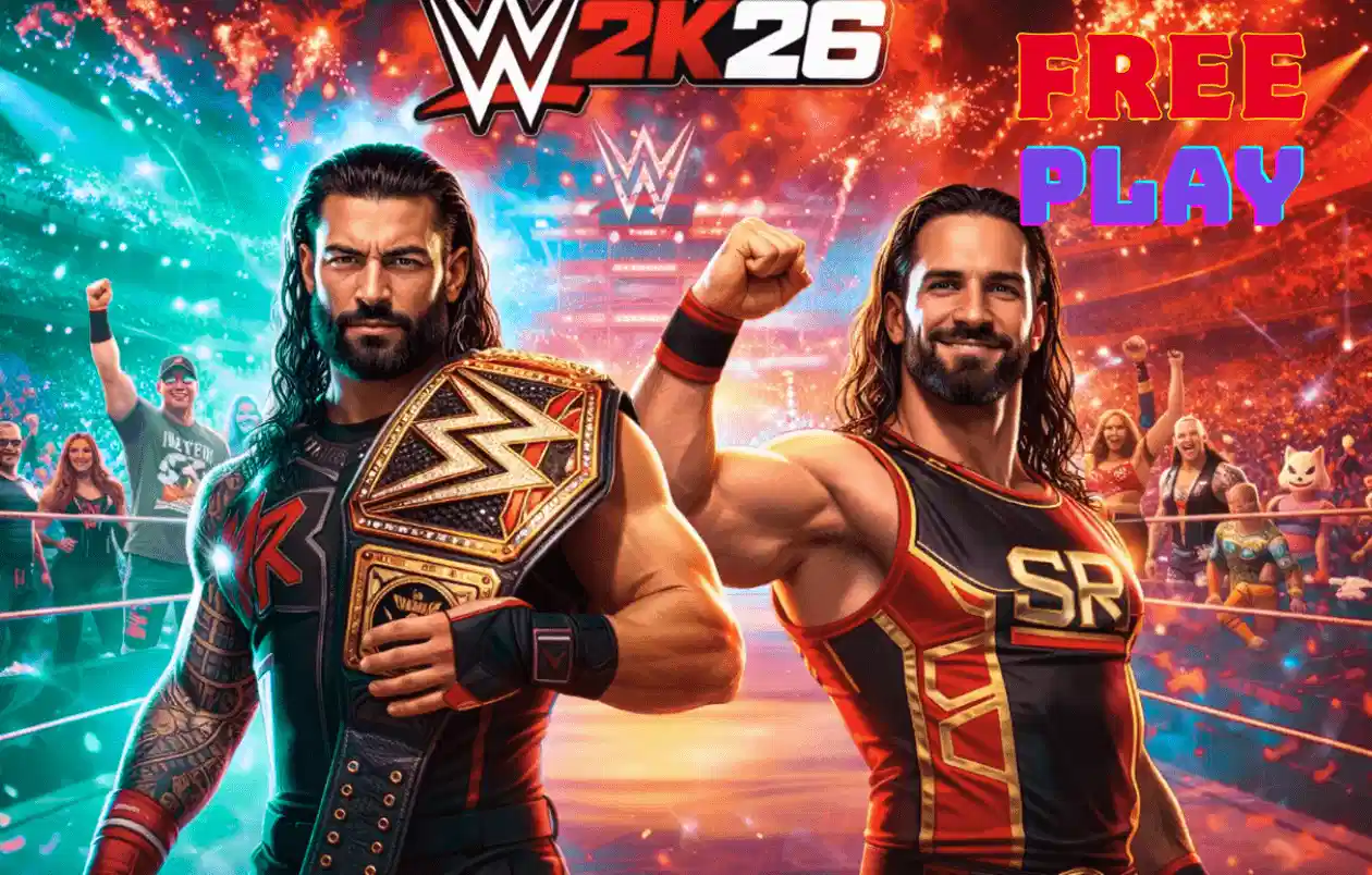 WWE 2K26 2026 game �C action-packed wrestling ring with superstars