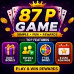 87 P Game Apk Download Amazing Money Earning App for Android 2026 1 87 P Game APK download interface showing money earning games, bonus rewards and secure wallet features for Android users in 2026